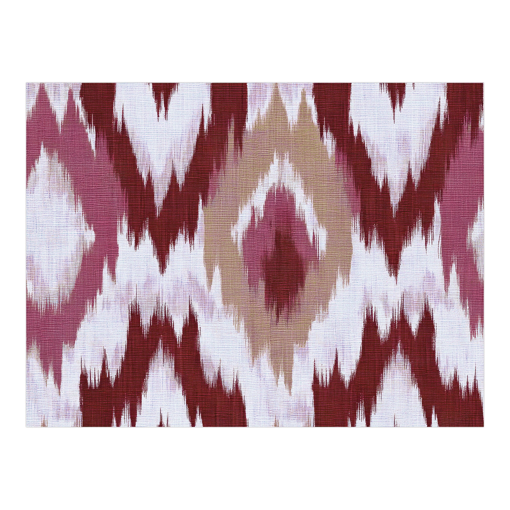 Dywan z PVC do wnętrz i na zewnątrz Ikat Bermellón 100x133 cm - Winyl drukowany, antypoślizgowy, zmywalny, odporny — na taras i do domu.
