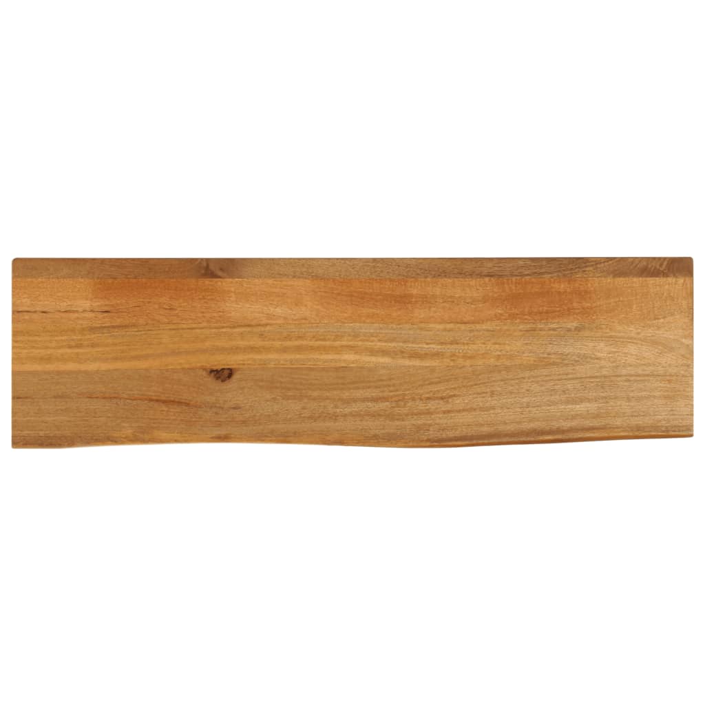Blat Drewniany z Mango 120x30 cm z Naturalną Krawędzią w Kolorze Dębu