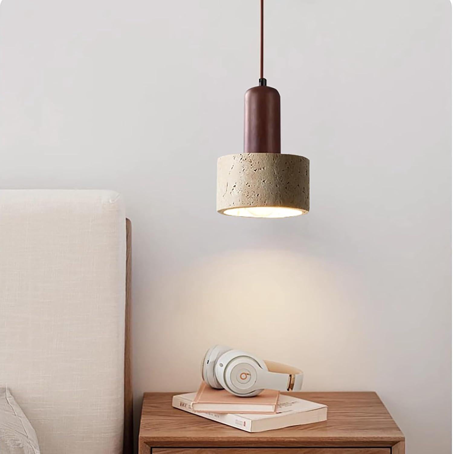 Żółta lampa wisząca z trawertynu, kreatywna, luksusowa lampa sufitowa w stylu vintage, dekoracyjna lampa sufitowa do restauracji, salonu, kuchni