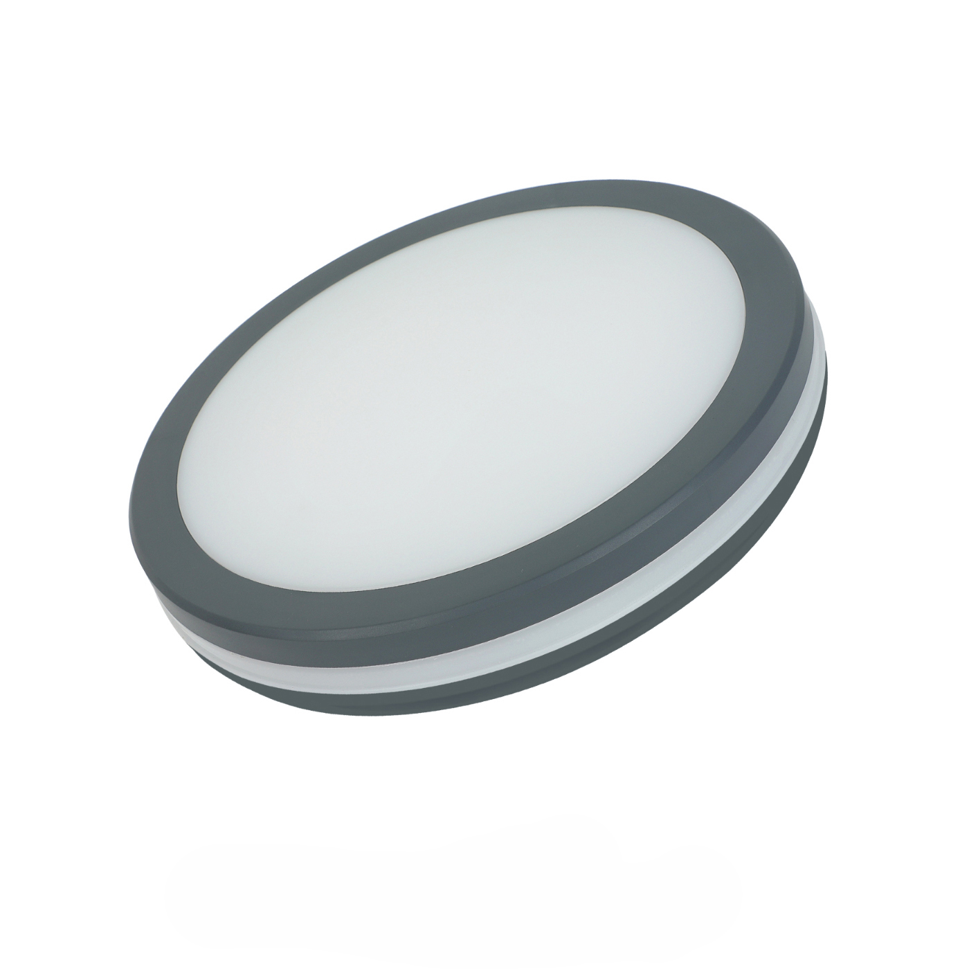 Alcapower Plafoniera LED Okrągła 24W IP54 IK08 CCT 3000K-4000K-6500K 2400lm Szara, Energooszczędna Lampa Sufitowa