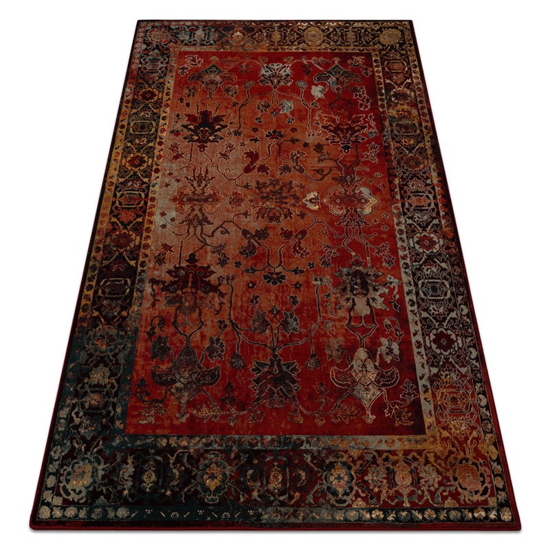 Dywan wełniany POLONIA BODRUM Ornament, ramka rubin 235x350 cm