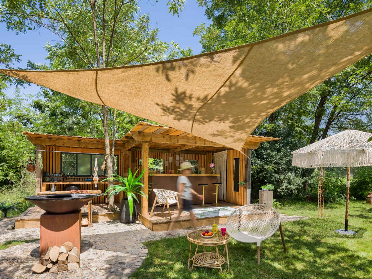 Żagiel trójkątny z naturalnej juty 3,60 m - Jardiline
