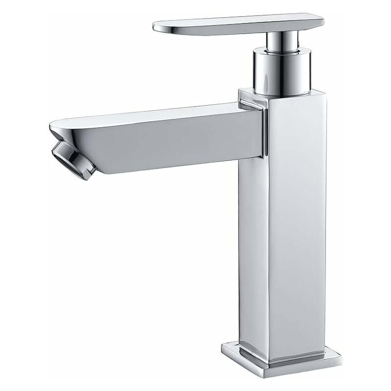 Bateria łazienkowa tylko na zimną wodę, trwała bateria umywalkowa z wykończeniem w kolorze miedzi i chromu, bateria do umywalki ręcznej, wkład ceramic