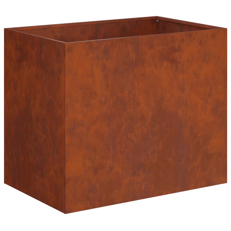 Donica Ogrodowa Corten 60x40x50 cm Rdzawa na Taras na Balkon na Kwiaty