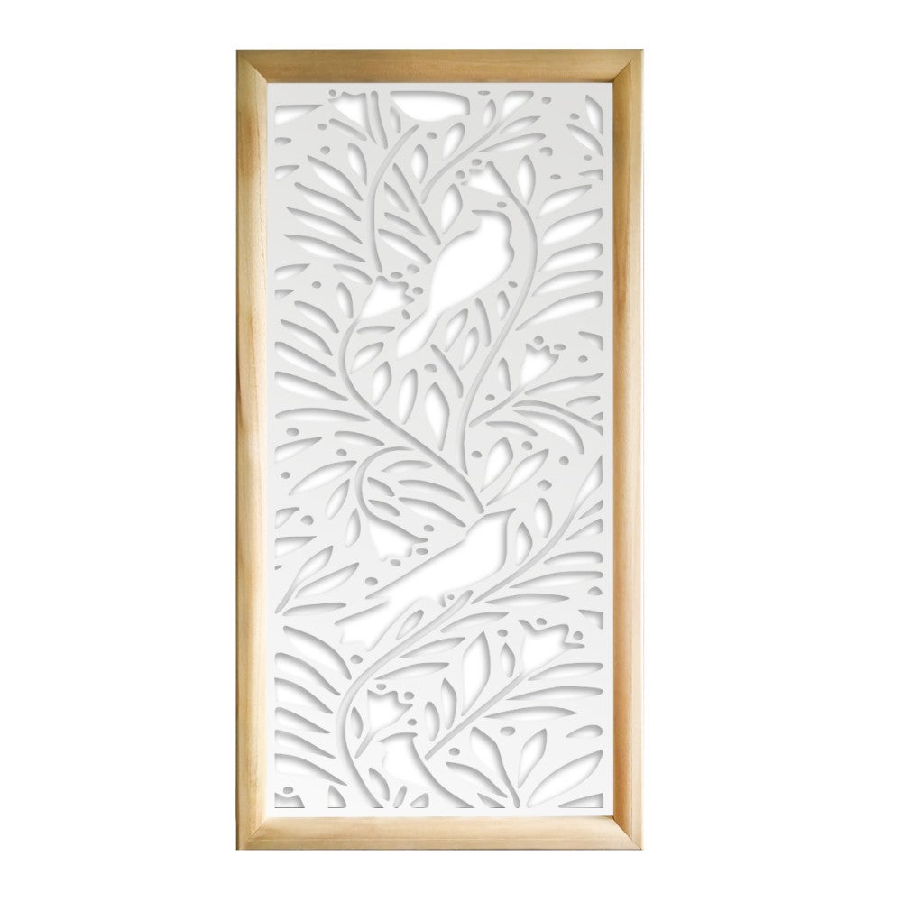 COLIBRI - Prostokątne moduły dekoracyjne z drewna i PVC - Rozmiar 73x148 cm - Grubość 64 mm - Kolor wewnętrzny BIAŁY