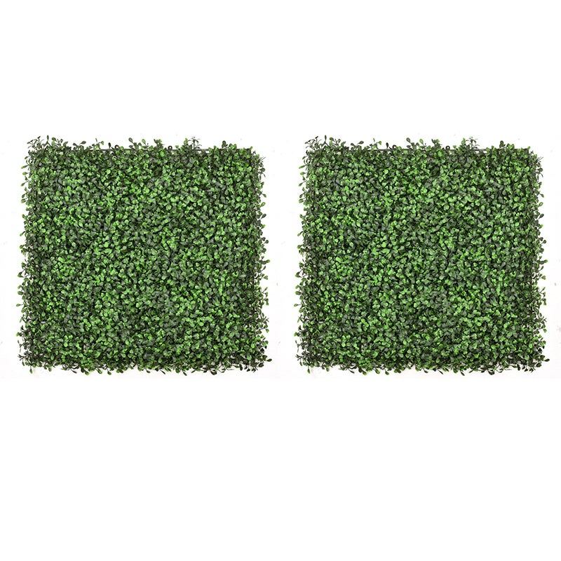 Sztuczne rośliny wiszące na ścianę, 2 sztuki, symulowana ściana roślinna, sztuczna dekoracja ściany tła, 50 x 50 cm, czteropiętrowy Mediolan