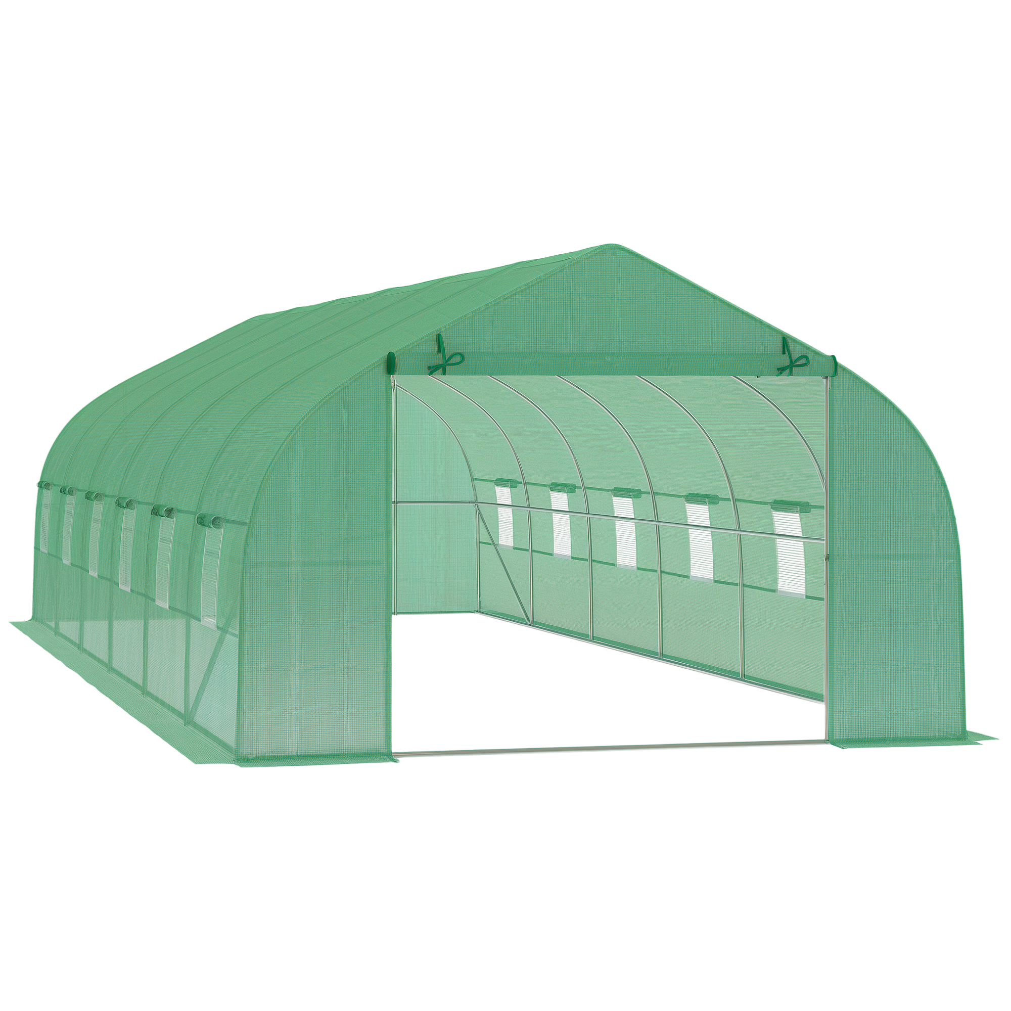 Szklarnia tunelowa 8x3x2m, 12 okien, brama rolowana, do roślin i warzyw