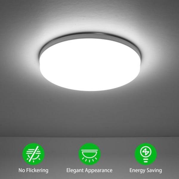 Okrągła, wpuszczana lampa sufitowa LED o mocy 24 W do kuchni lub sypialni
