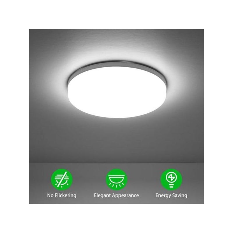 Okrągła, wpuszczana lampa sufitowa LED o mocy 24 W do kuchni lub sypialni