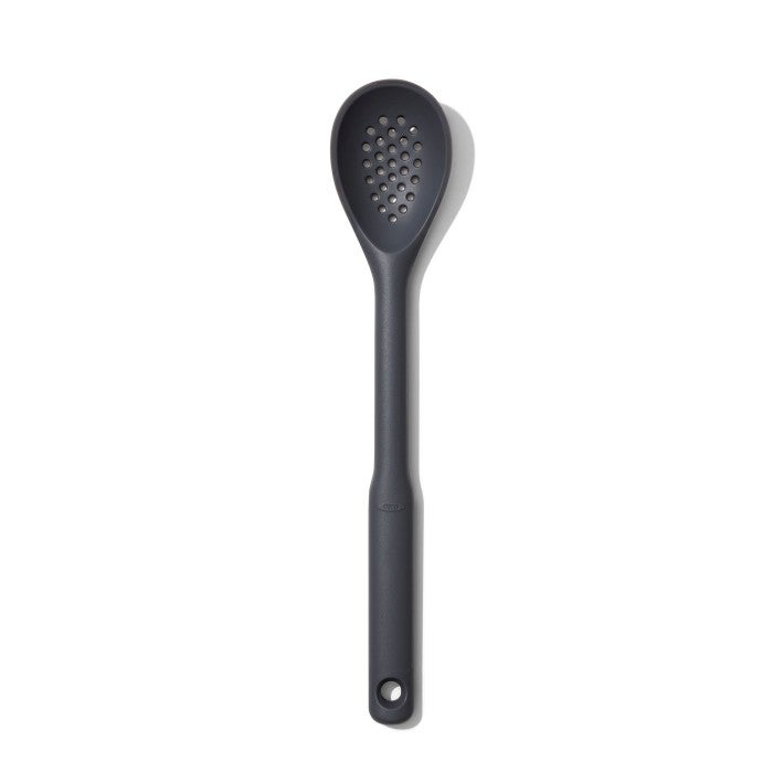 OXO łyżka cedzakowa silikonowa czarna, Good Grips
