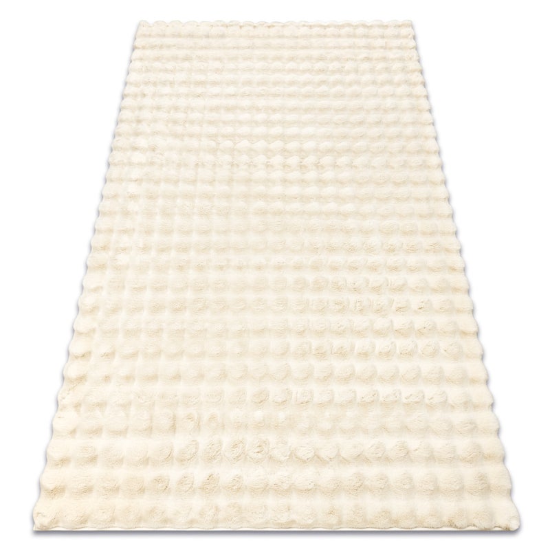 Dywan BUBBLE kość słoniowa 12 IMITACJA FUTRA KRÓLIKA strukturalny 3D 160x220 cm