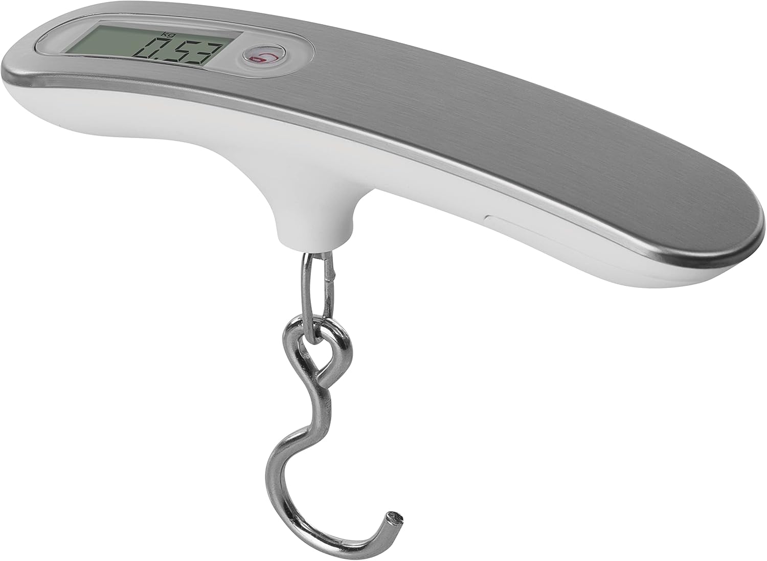 Cyfrowa waga wisząca/waga do bagażu/waga do ryb/waga towarowa/waga podróżna z funkcją ważenia, pasek, ekran LCD, maks. 50 kg, dokładność 10 g, baterie
