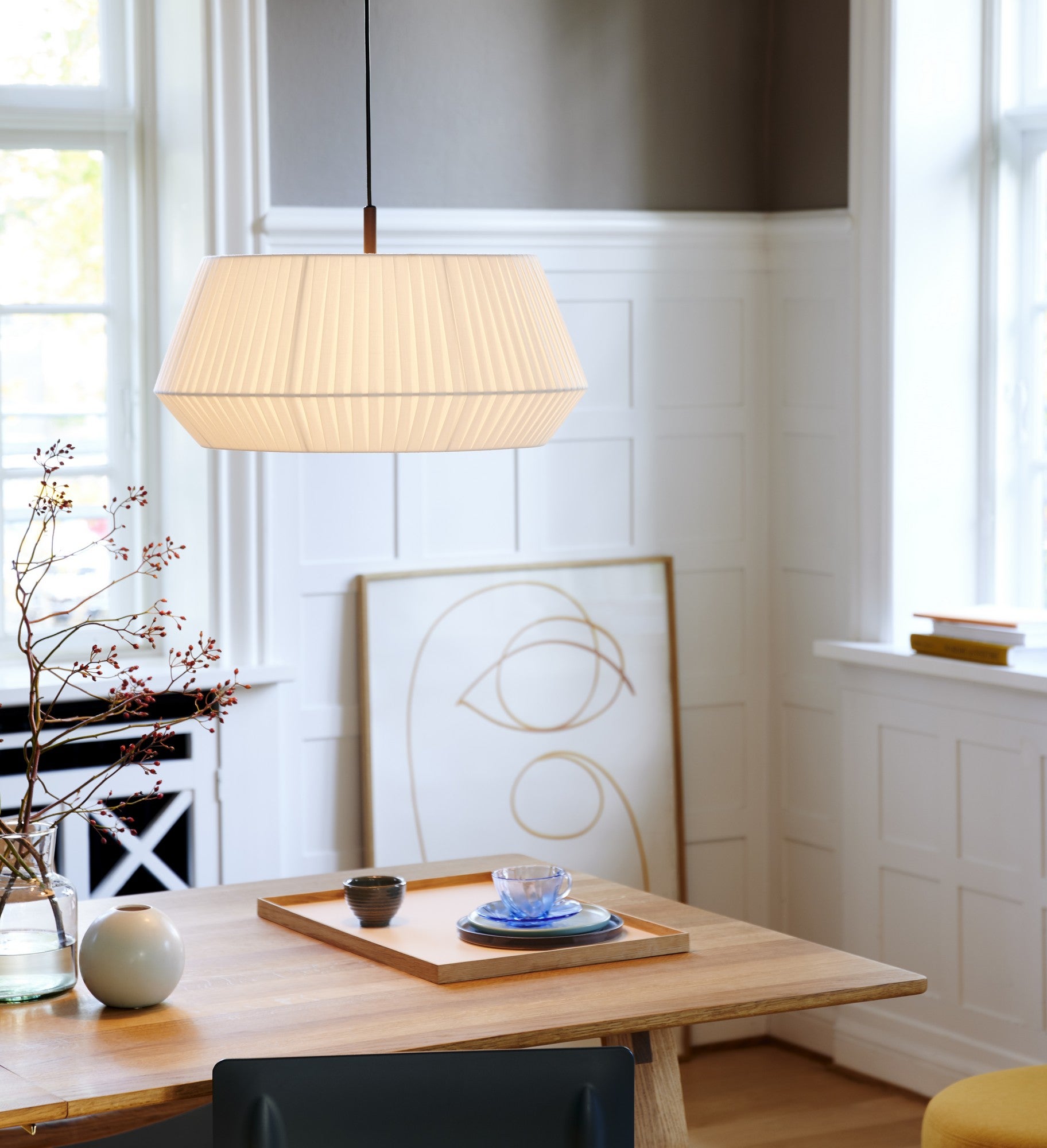Wyjątkowa lampa wisząca Dicte biały Ø 53cm - 2112373001