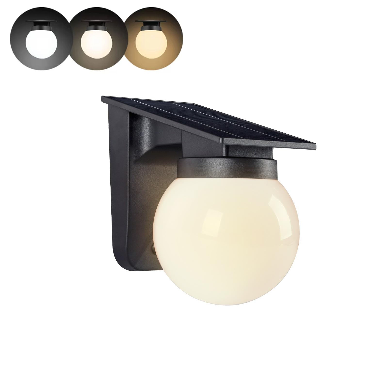 Zewnętrzny solarny kinkiet, dekoracja dziedzińca, balkonu, wodoodporna lampa patio, ogrodzenie ogrodowe, oświetlenie otoczenia, 3 temperatury barwowe