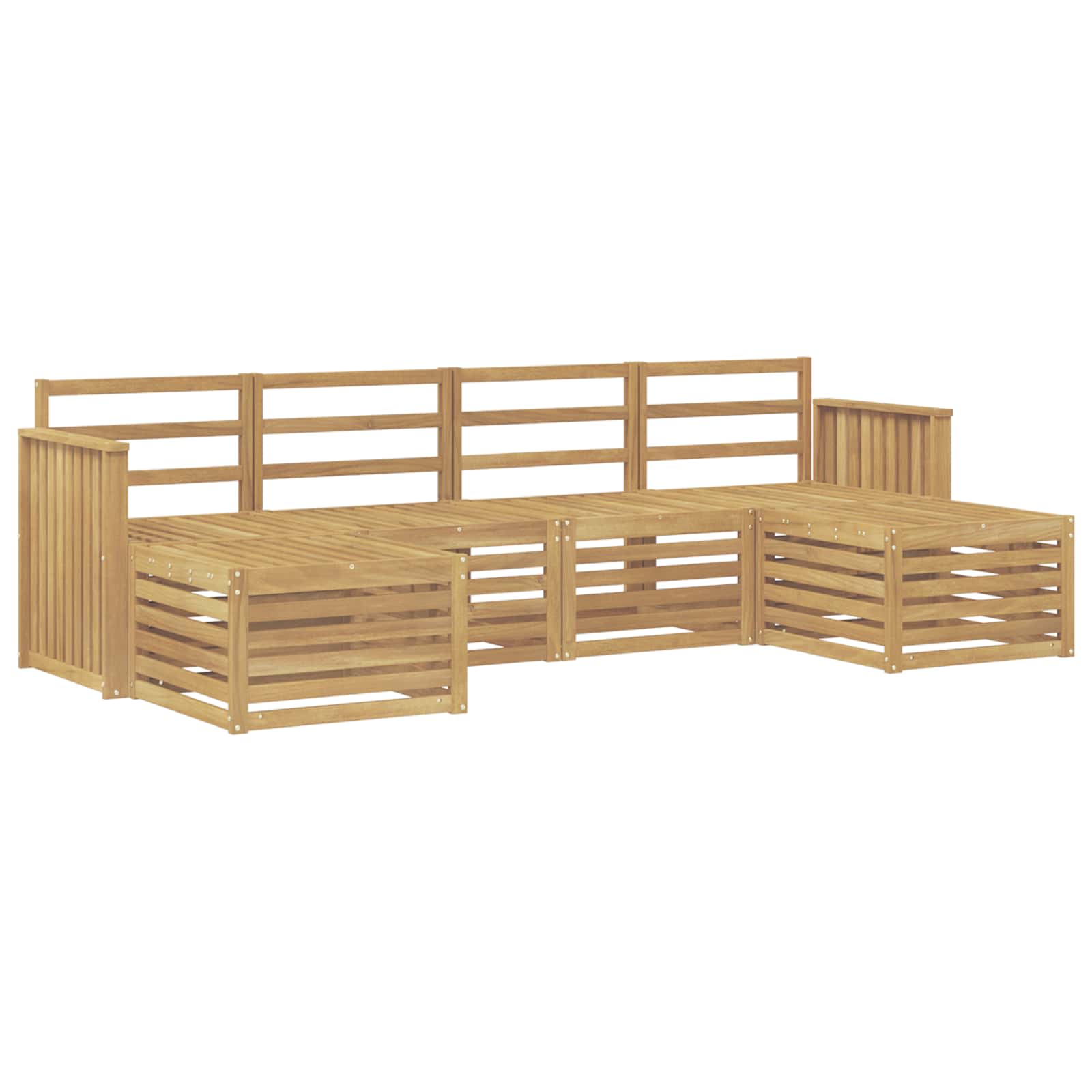 Zestaw sof na zewnątrz 6 pcs Biały 249 x 122,5 x 73 cm