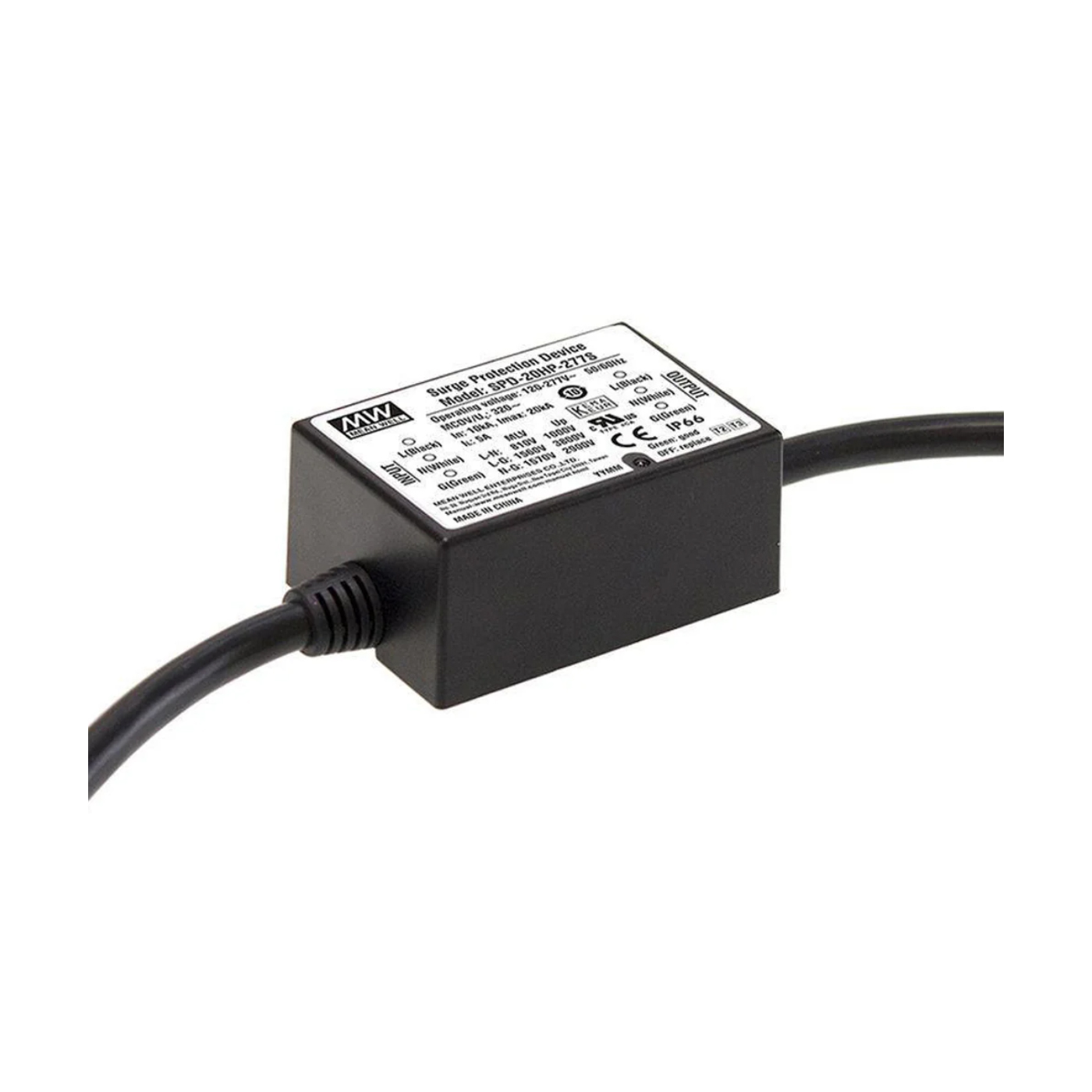 Alcapower Ogranicznik przepięć SPD Typ 3 do ochrony oświetlenia LED i taśm 230V, 20kA, ochrona termiczna, stopień IP66