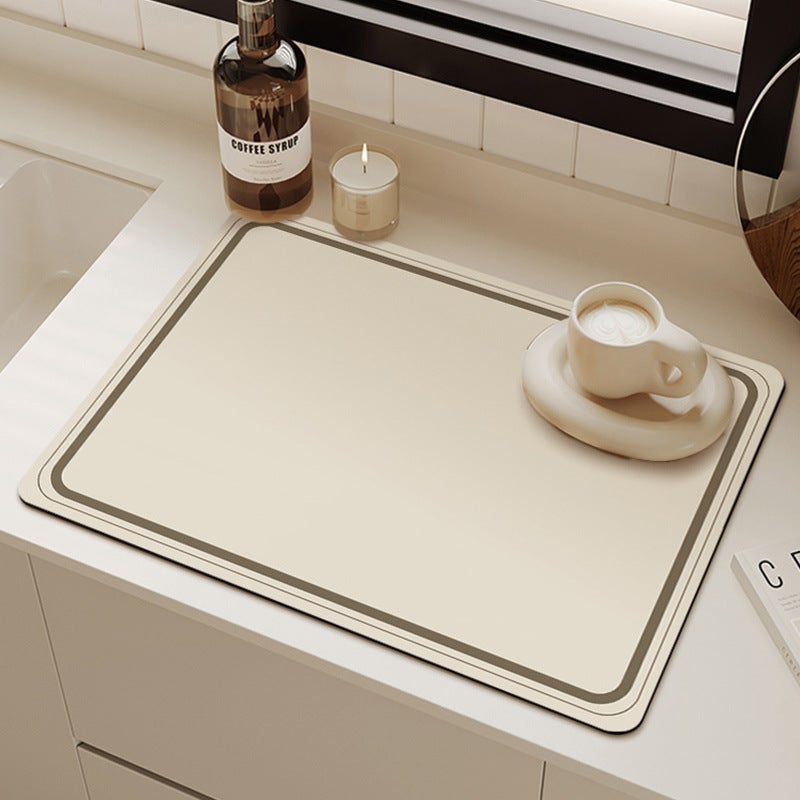 Mata do suszenia naczyń - Chłonna mata na blat do ekspresu do kawy, suszarki do naczyń -(40×60cm)