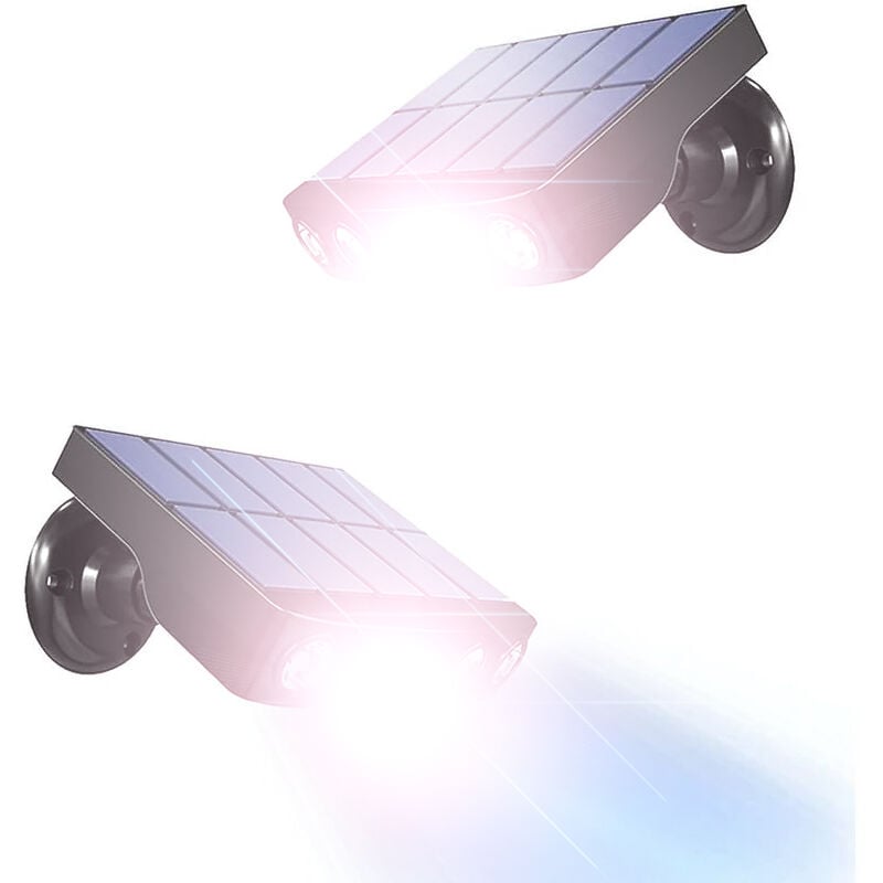 Lampy solarne zewnętrzne, [opakowanie 2 szt.] Lampy solarne zewnętrzne z czujnikiem ruchu, [1200 mAh] Wodoodporne lampy solarne zewnętrzne do ogrodu