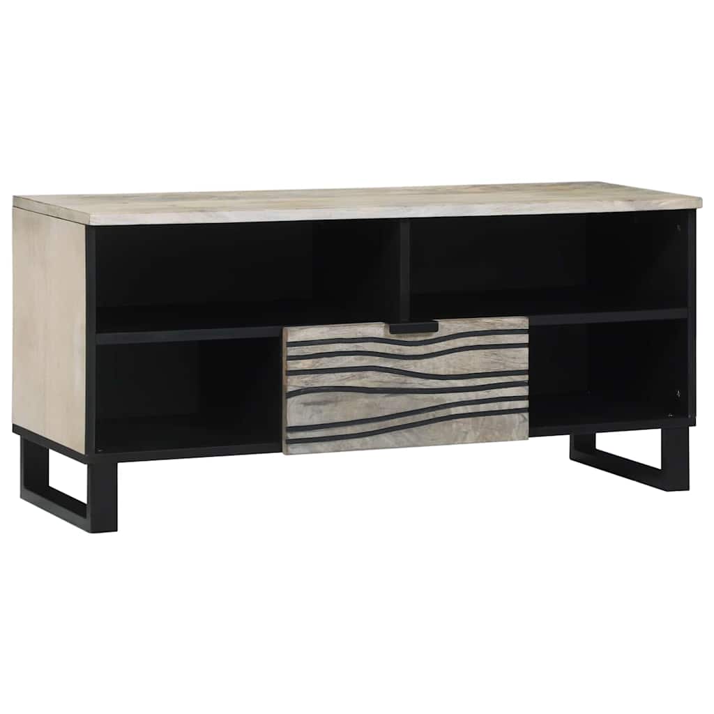 Jednostki telewizyjne z szufladą Biały 105 x 33 x 46 cm vidaXL