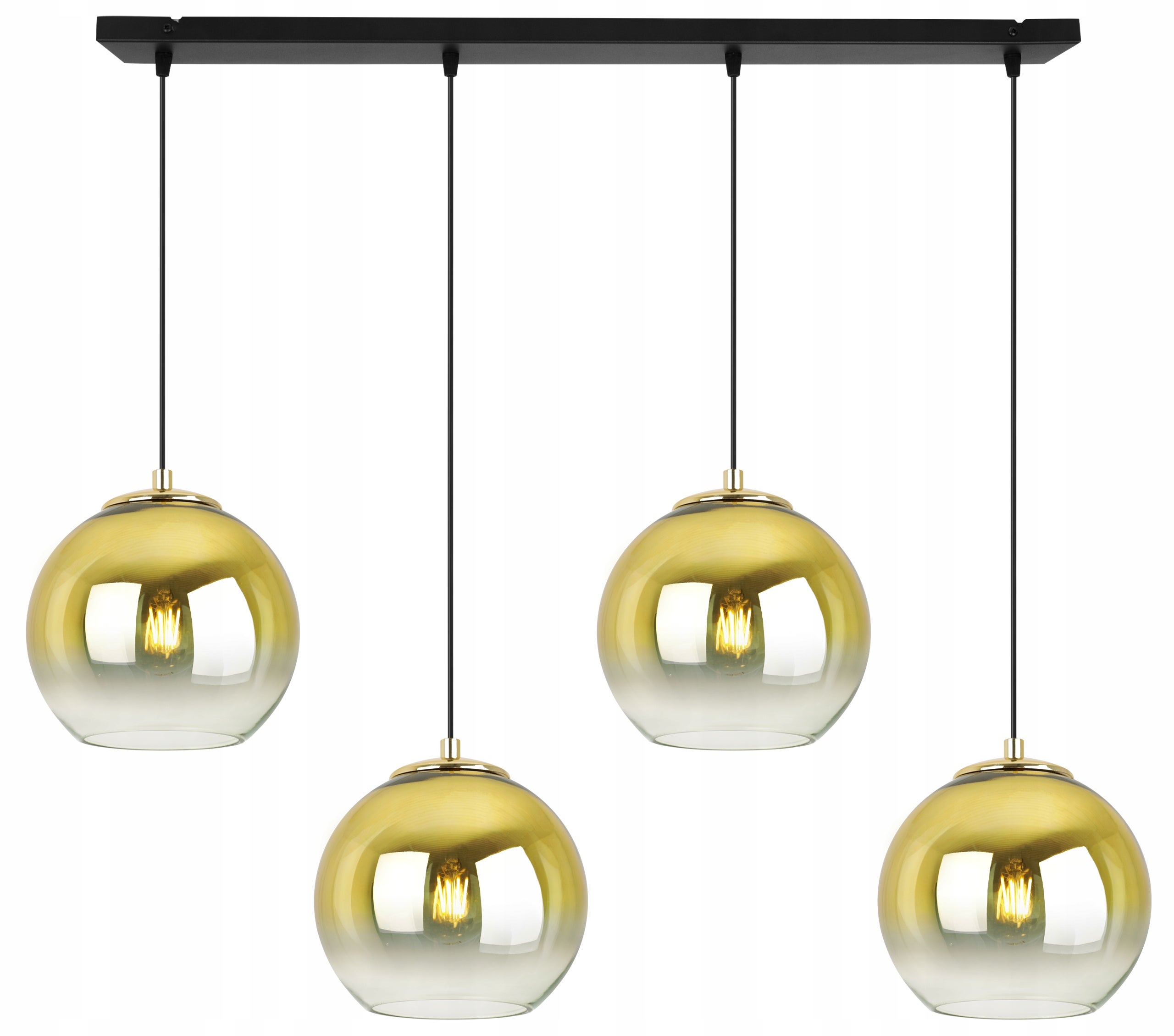 Lampa sufitowa wisząca Light Home LH Bergen Gold 4x E27 60W klosz 15cm złoty
