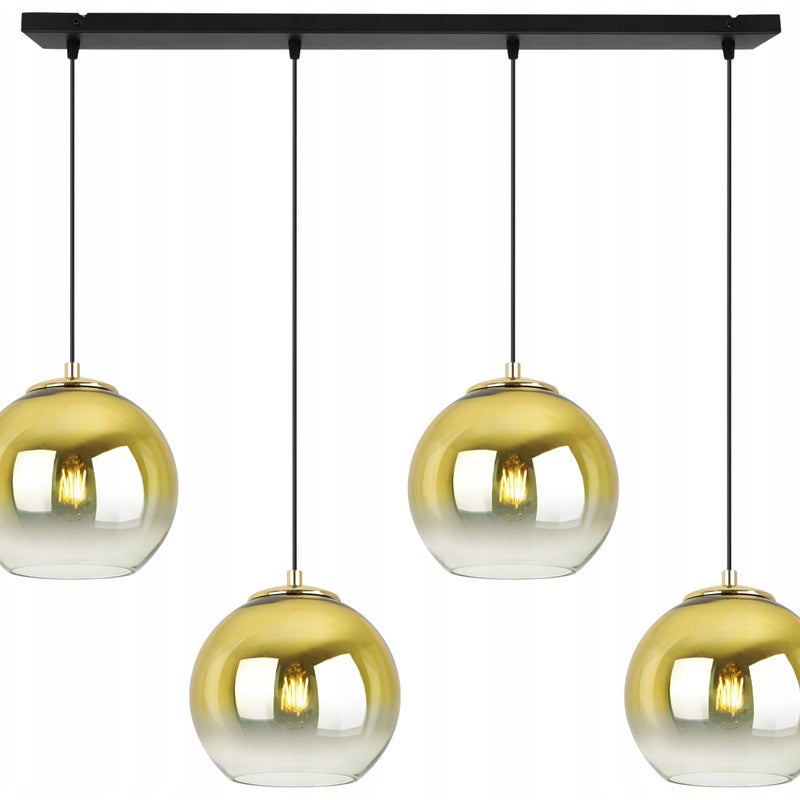 Lampa sufitowa wisząca Light Home LH Bergen Gold 4x E27 60W klosz 15cm złoty