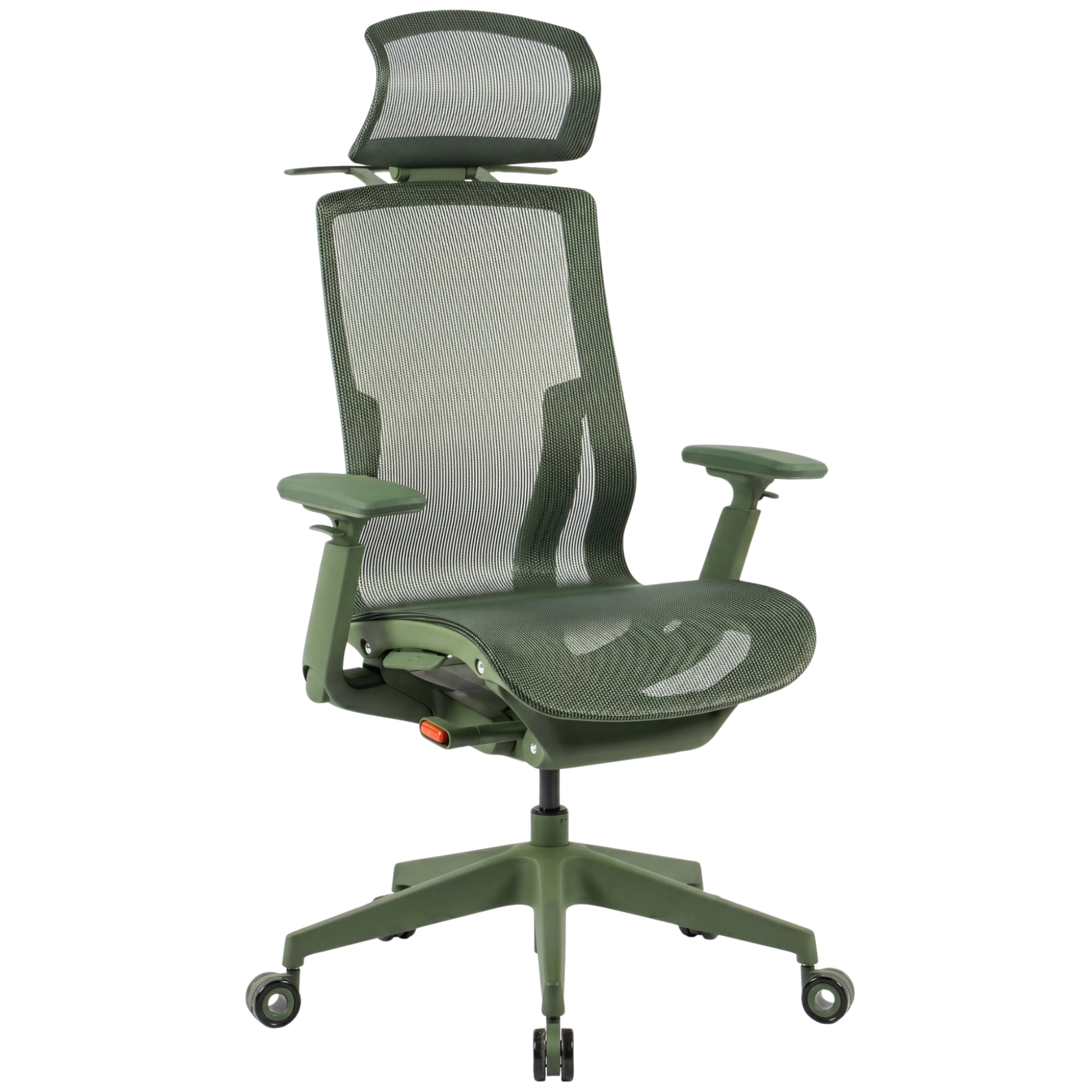 Fotel ergonomiczny z siatki Spacetronik SPC-CLOUD-06 zielony z podłokietnikami 3D