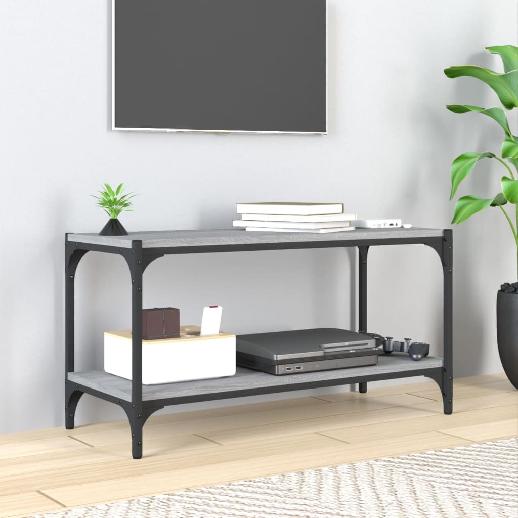 Szafka pod TV, szary dąb sonoma, 80x33x41 cm vidaXL