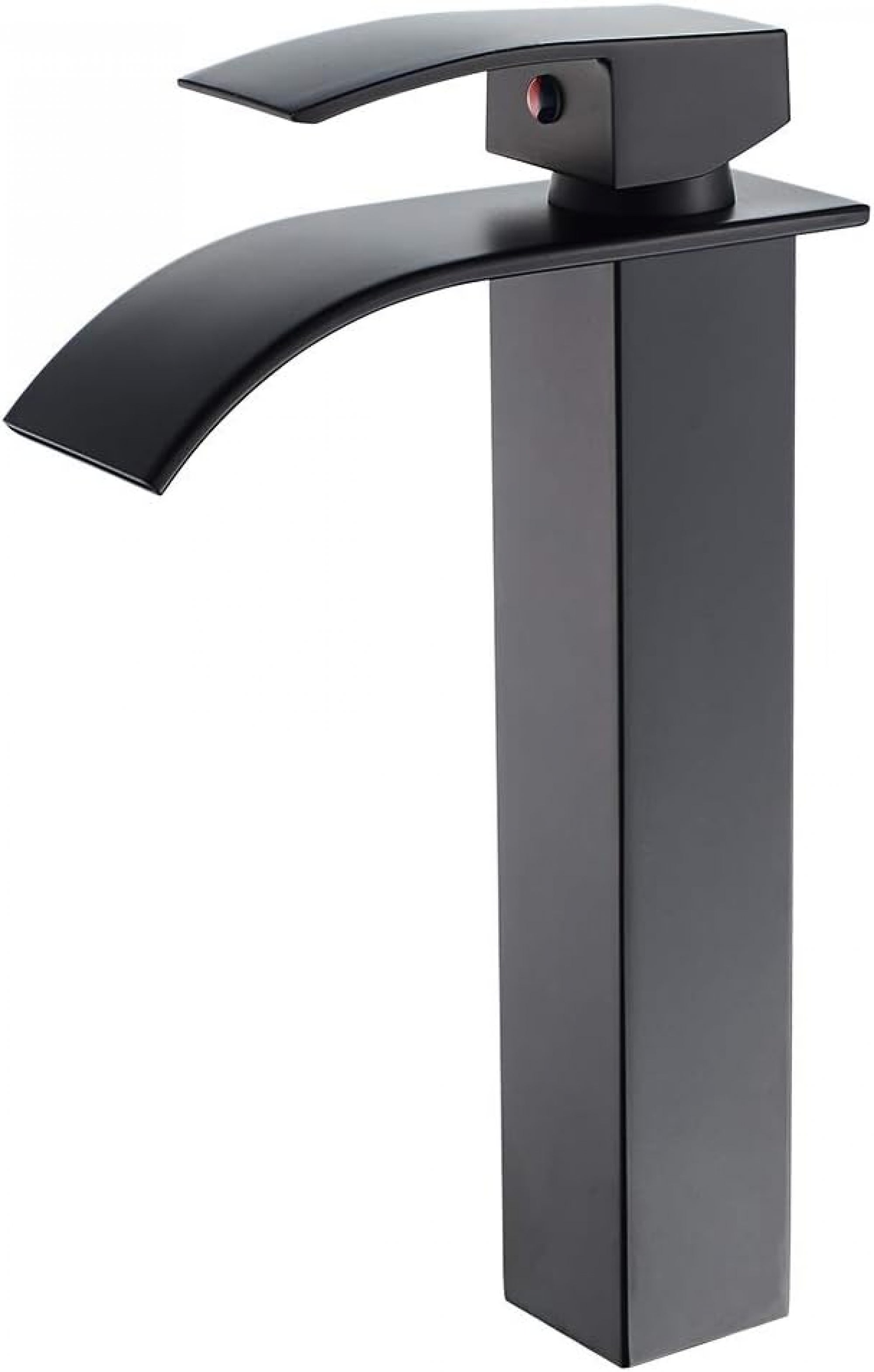 Bateria umywalkowa, bateria łazienkowa kaskadowa, wysokość 30 cm (czarna)