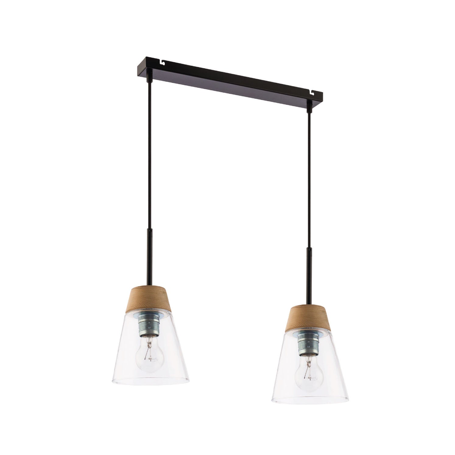 Lampa wisząca DOMINO Jupiter nowoczesna czarny E27 60 cm 1 szt.