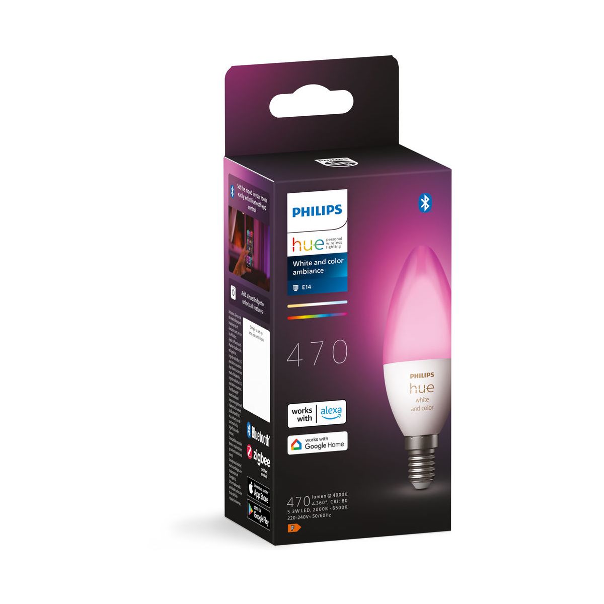Żarówka inteligentna Philips Hue White & Color Ambiance LED kolorowa sterowanie Bluetooth i Zigbee