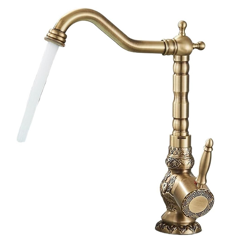 Retro bateria umywalkowa jednouchwytowa - bateria umywalkowa - minimalistyczny design - bateria - wysoki styl.