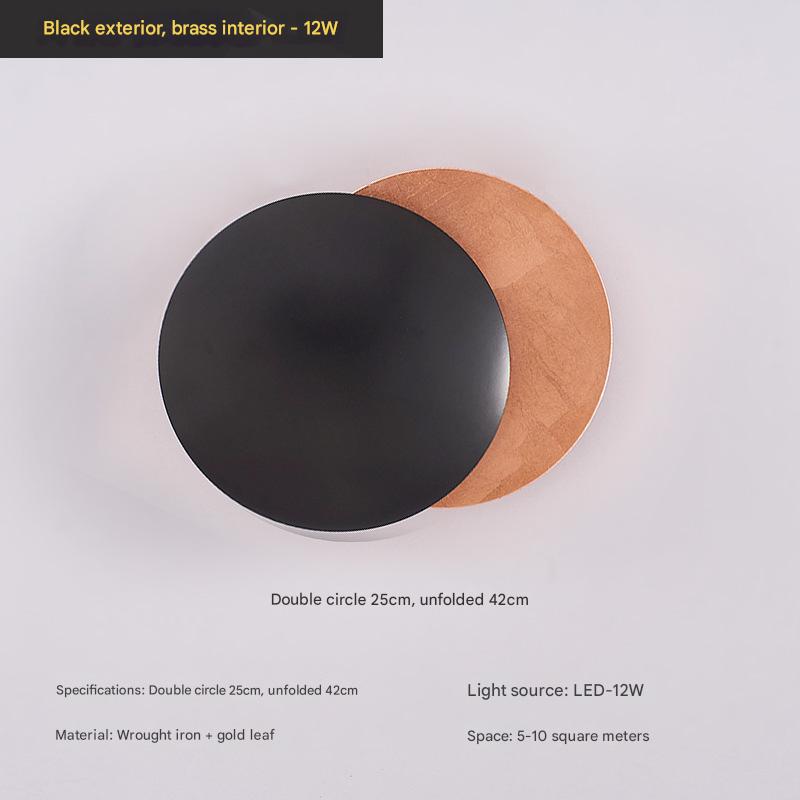 Obracana o 360° lampa ścienna „Zaćmienie Księżyca”, designerska oprawa, 3000 K, średnica 25 cm