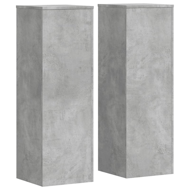 2x Stojak na Rośliny 100 cm Szarość Betonu 33x33x100 cm