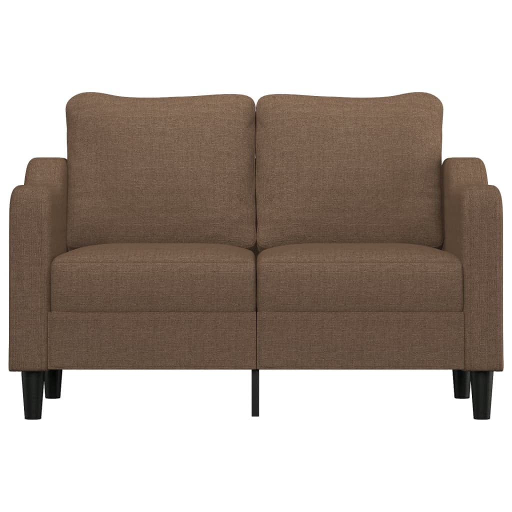 Sofa 2-osobowa, brązowa, 120 cm, tapicerowana tkaniną
