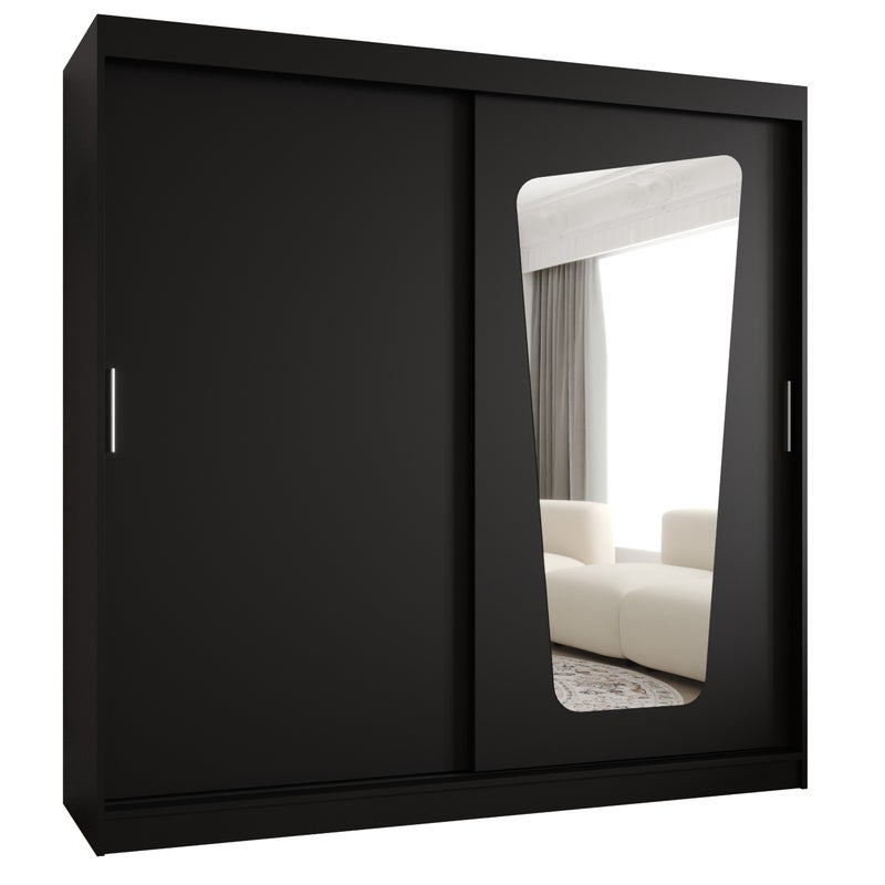 Szafa przesuwna garderoba MOKA 200 x 62 x 200 cm Czarny