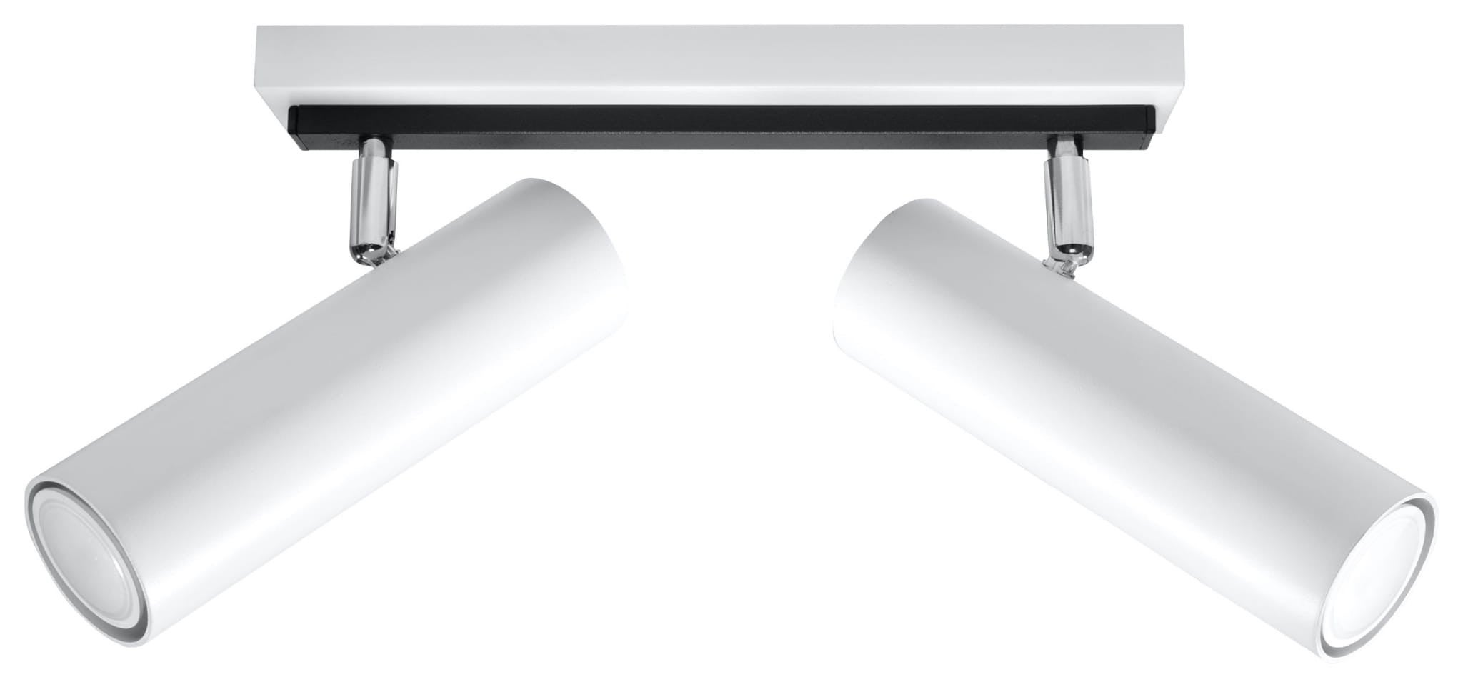 Plafonnier Acier Blanc GU10 2 Direzione