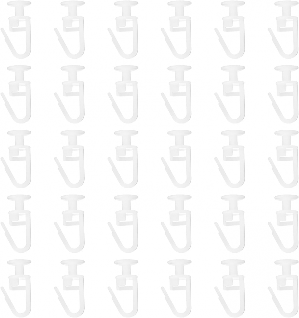 50 sztuk ślizgaczy do zasłon, ślizgacze do zasłon, karabińczyki, haczyki do zasłon do szyn typu szynowego