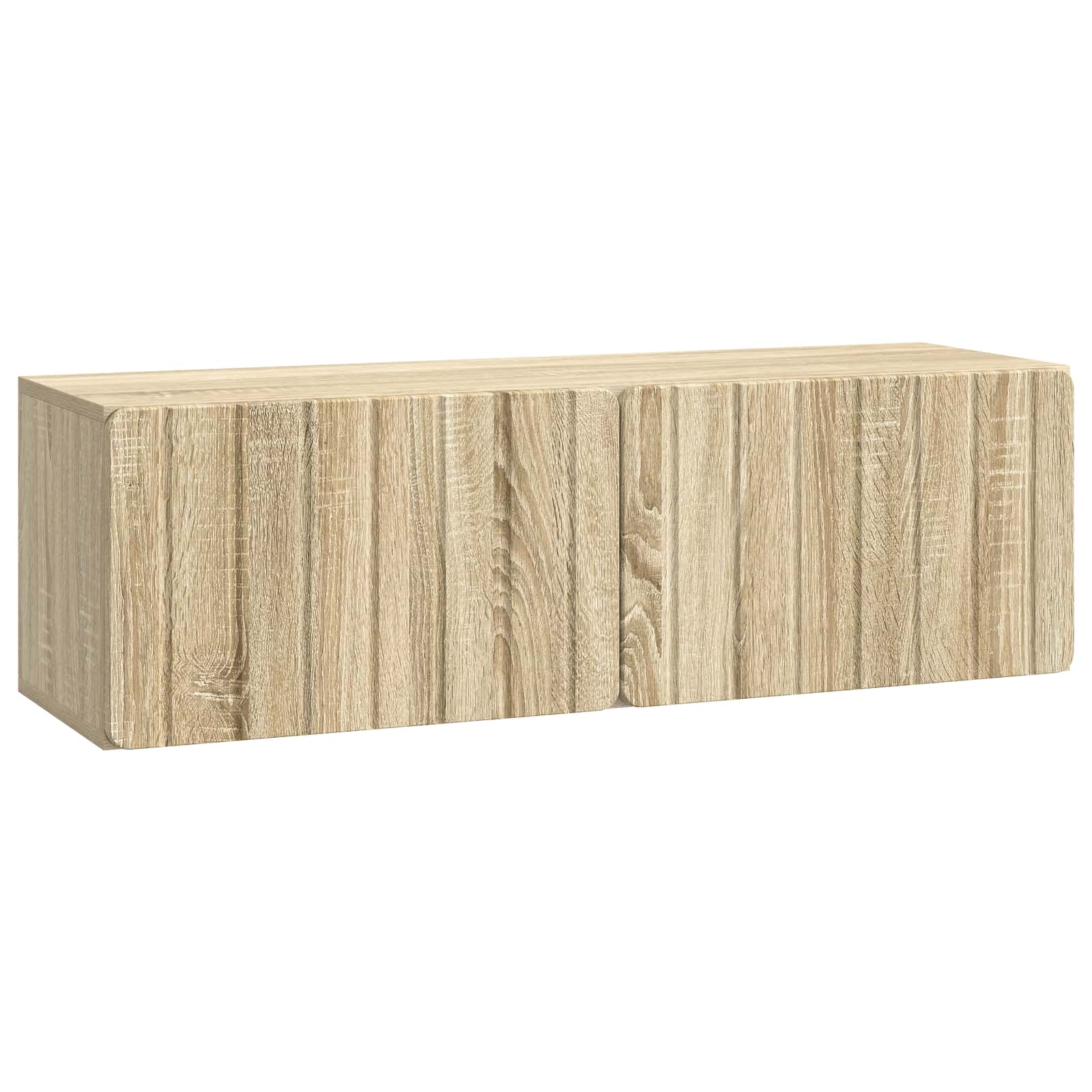 Szafka RTV montowana na ścianie 98 x 31 x 30 cm dąb Sonoma