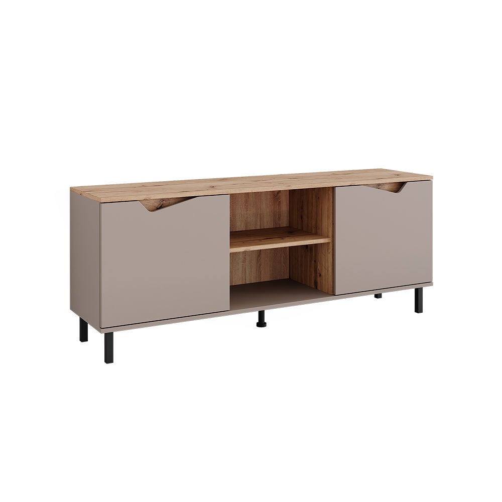 Vicco Lowboard Marelle, Greige/Artisan, 150 x 60 cm z 2 drzwiami