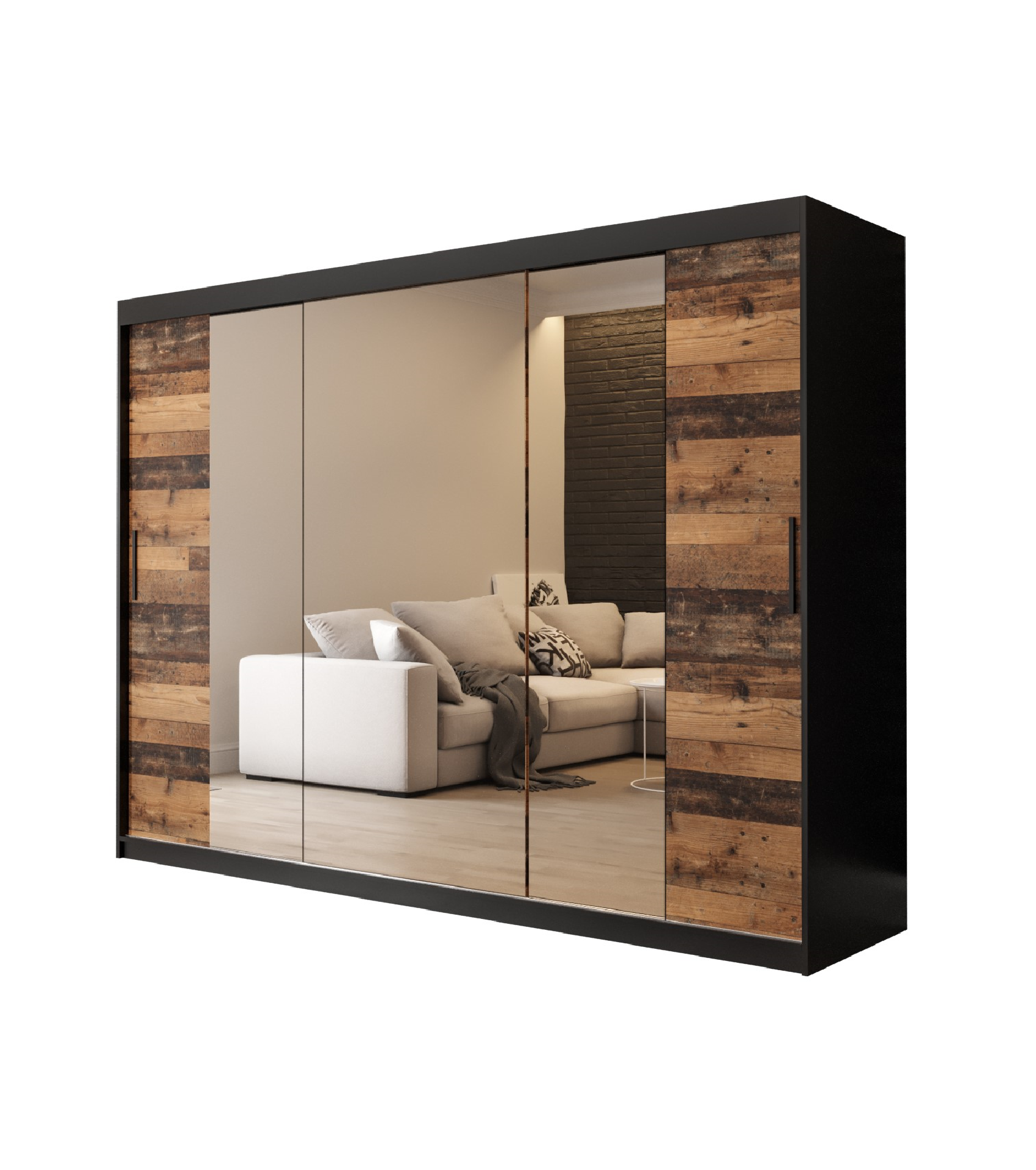 Szafa przesuwna garderoba OLD STYLE T2 250 x 62 x 200 cm - Abiks Meble