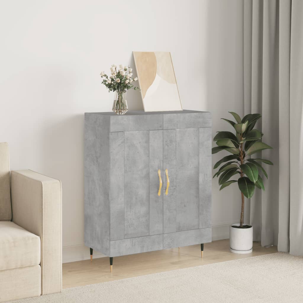 vidaXL Szafka, szarość betonu, 69,5x34x90 cm, materiał drewnopochodny