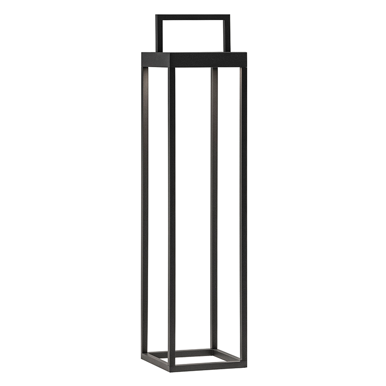 Latarnia solarna Soon, antracytowa, dioda LED 2,2 W, zasilana bateryjnie, IP54, wysokość 52,5 cm