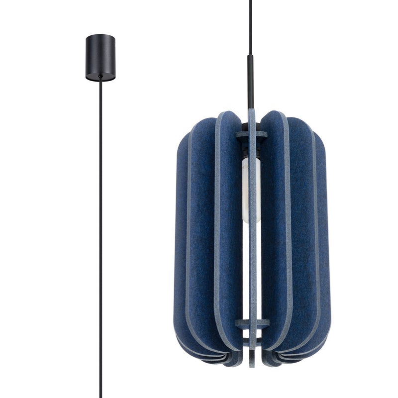 Lampa wisząca nowoczesna nastrojowa granatowa Ø27cm filcowa 1xE27 15W MULA Sollux Lighting