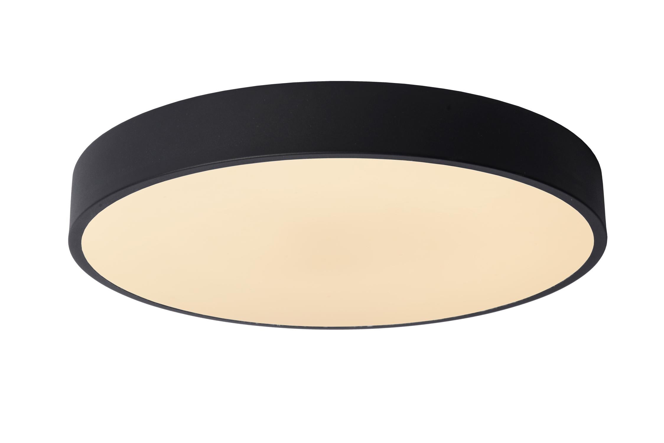 Plafon okrągły UNAR LED 24W Ciepła biel 1680lm czarno-biały wym:5x40x40cm IP20 Lucide