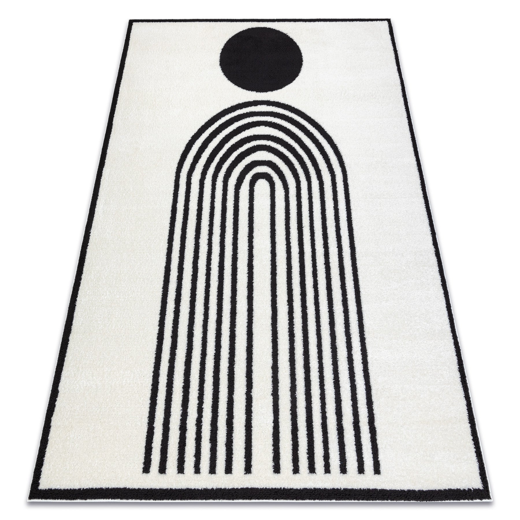 Dywan MODE 8597 geometryczny krem / czarny 160x220 cm
