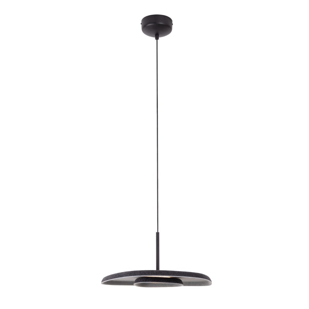Lampa wisząca czarna szara geometryczna podwójny klosz DEUX LED 5W P0560 Maxlight