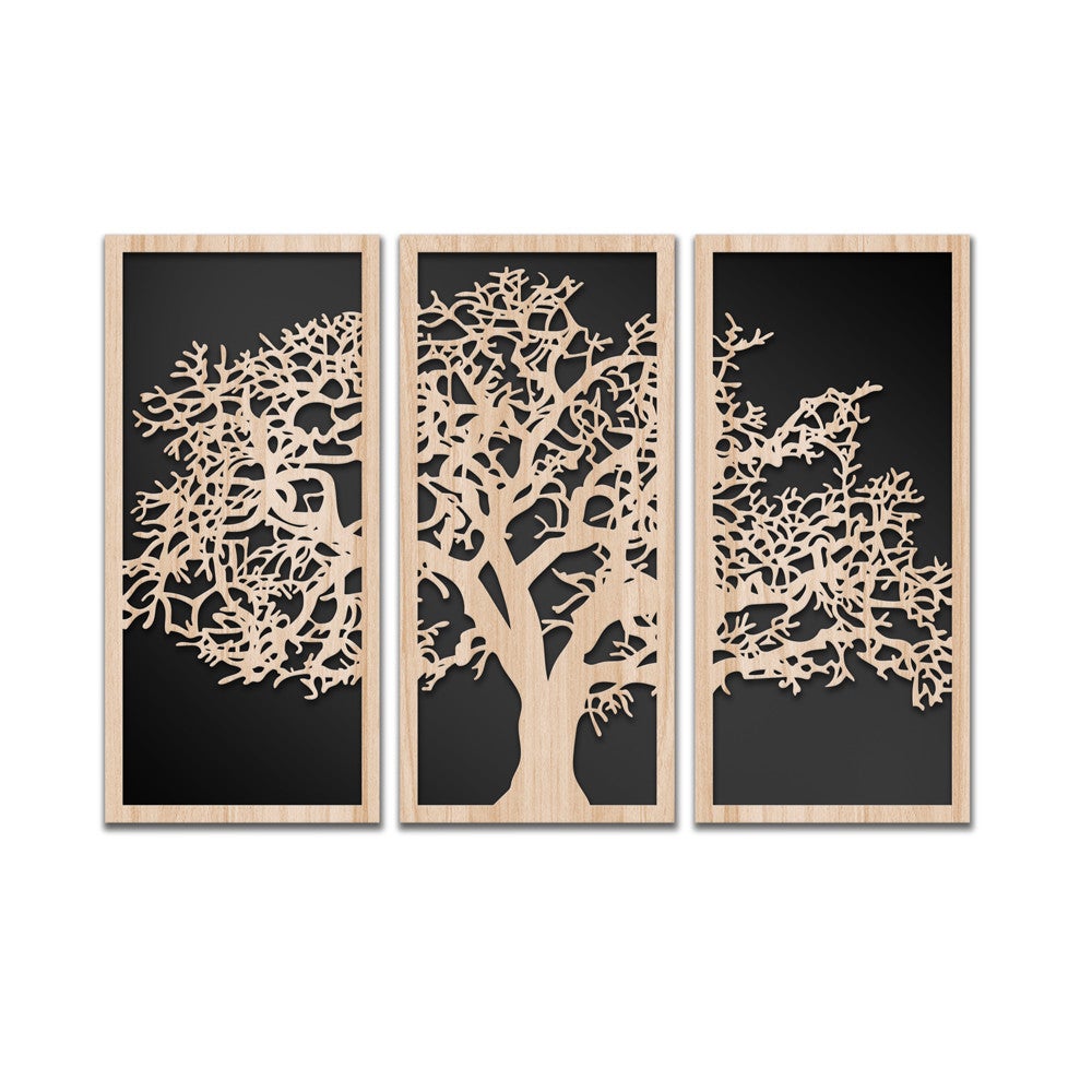 DĄB 100x70 cm - LASERCUT Obraz z drewna kompozytowego i PVC