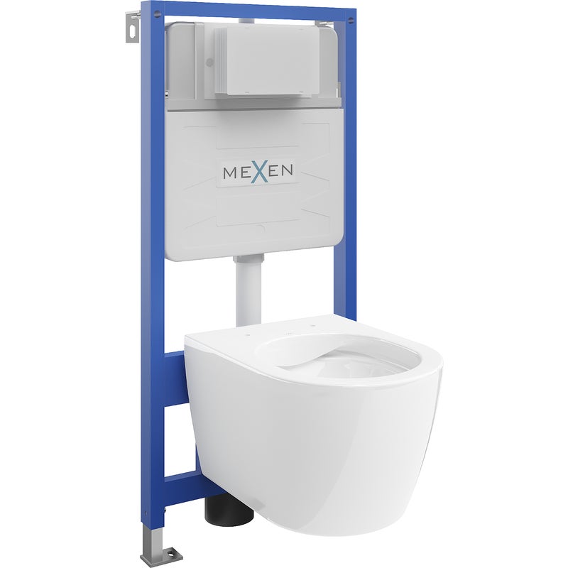 Mexen zestaw podtynkowy WC stelaż Fenix Slim z miską WC Carmen, biały połysk - 6103388XX00