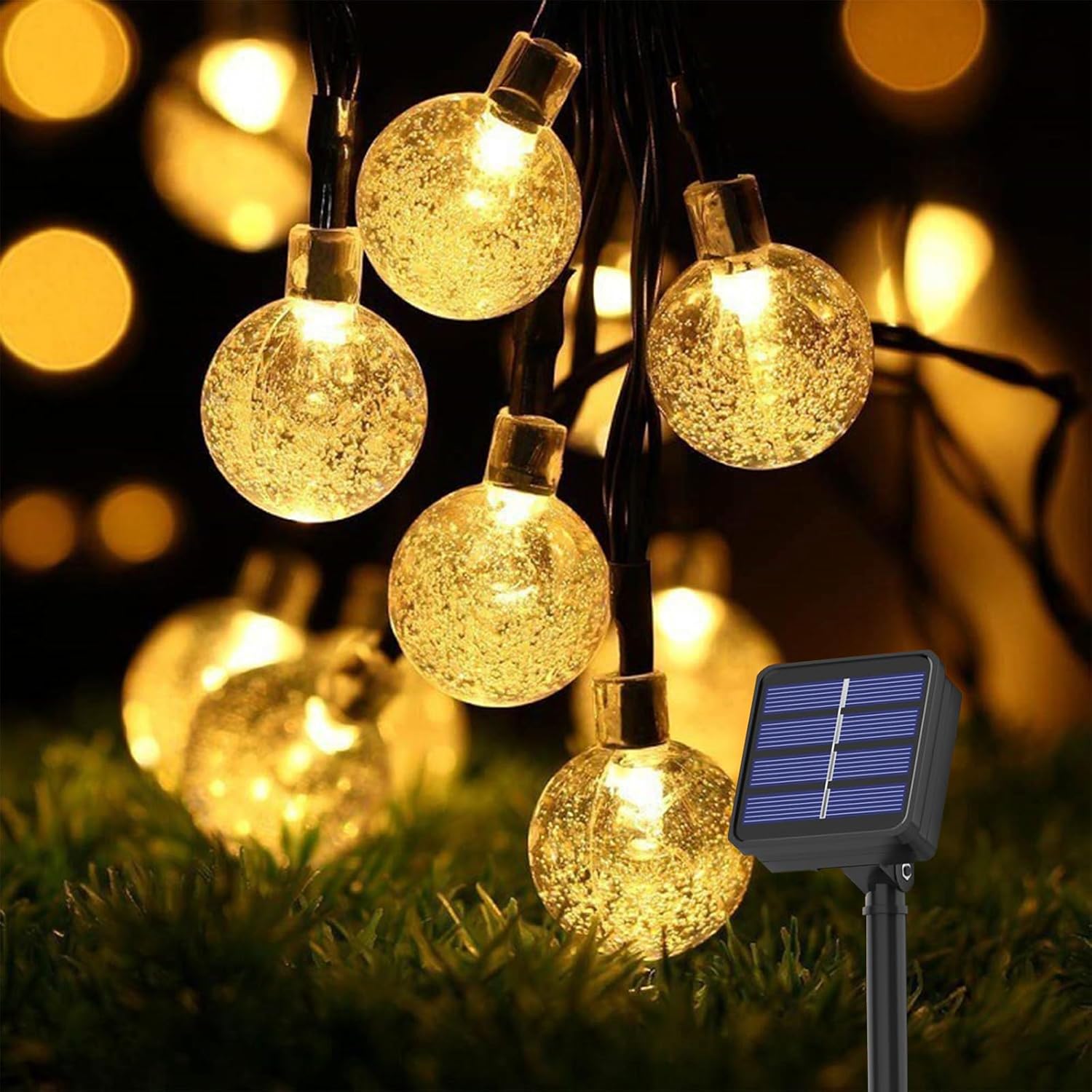 12M lampek solarnych – 100 diod LED, 8 trybów, wodoodporność IP65, dekoracja ogrodu, wesele, patio, Boże Narodzenie
