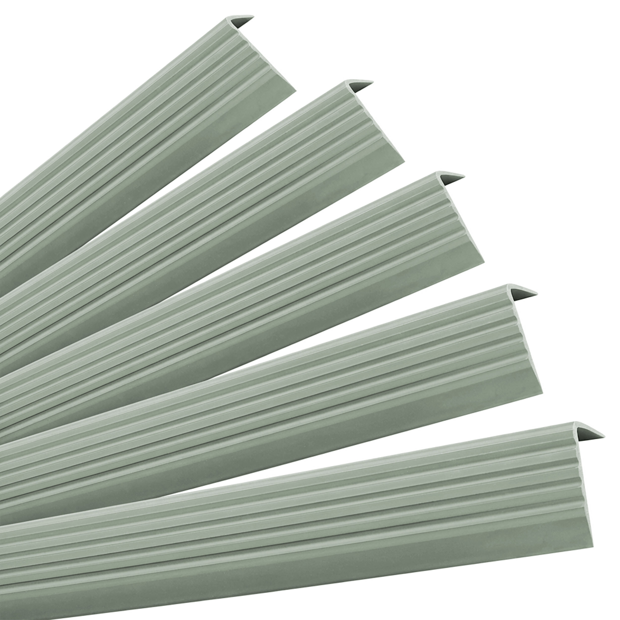 5x Profil schodowy PVC 40x25 mm - samoprzylepny, antypoślizgowy, 100 cm, jasny zielony